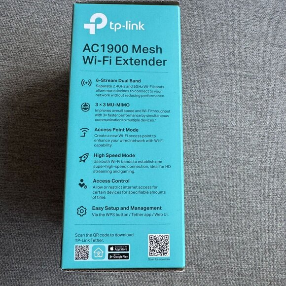 TP-Link AC1900 WiFi Extender Covers Up to 2800 Sq.ft  New with open box - Picture 3 of 10